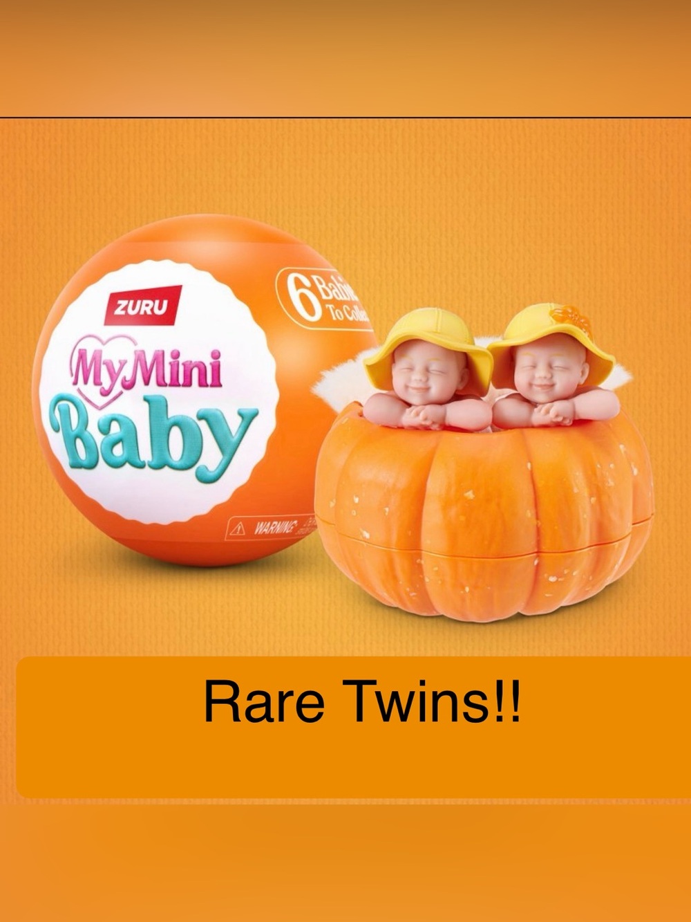 My Mini Baby Pumpkin Patch twins ultra rare twin boy girl Zuru fall Mini Brands
